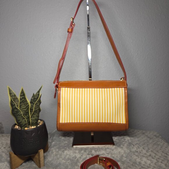 Authentic Dooney & Bourke Sullivan Striped Shoulder Bag with COA - Picture 3 of 10